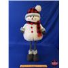 Image 1 : NEW STOCK: Snowman Figure (Plaid Scarf & Toque) (27"H) (SEE PICS!) (This LOT is NEW STOCK ~ STORE DI