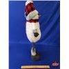 Image 2 : NEW STOCK: Snowman Figure (Plaid Scarf & Toque) (27"H) (SEE PICS!) (This LOT is NEW STOCK ~ STORE DI