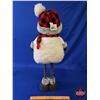 Image 3 : NEW STOCK: Snowman Figure (Plaid Scarf & Toque) (27"H) (SEE PICS!) (This LOT is NEW STOCK ~ STORE DI