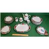 Image 1 : Guest Consignor : Vintage ~ Christmas Tienshan Fine China (30 pcs) (Coffee Pot; Cream & Sugar; Cup; 