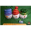 Image 1 : Guest Consignor : Snowman Cookie Jars Set (Tallest 7-1/2"H) (SEE PICS!)