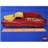 Image 3 : MARX Tin Truck "Super Deluxe Delivery Services" (Wood Wheels c.1920's) (3-1/2"H x 4"W x 13"D) (SEE P