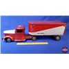 Image 3 : Structo Transport Truck & Trailer "Hi-Way Transport" (8"H x 6-1/4"W x 26"D) (SEE PICS!)