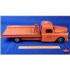 Image 9 : "STRUCTO TOYS" Flatbed Truck w/Winch & Fold Out Ramp (6-1/2"H x 6-3/4"W x 21-1/4"D) (SEE PICS!)