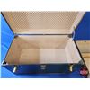Image 4 : Steamer Trunk (Green) (Has Upper Tray) (19"H x 34-1/4"W x 18-1/2"D) (SEE PICS!)