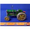 Image 3 : Tin Toy Tractor & Rake c.1950's England (15-1/2"L) (SEE PICS!)