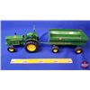 Image 3 : John Deere ROPS Tractor with Wagon (Scale 1:16) (ERTL) (SEE PICS!)