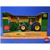 Image 1 : John Deere 7220 Tractor w/FEL & Bale (Plastic Toy) (ERTL) (SEE PICS!)