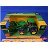 Image 2 : John Deere 7220 Tractor w/FEL & Bale (Plastic Toy) (ERTL) (SEE PICS!)