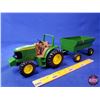 Image 1 : John Deere Tractor & Wagon (Scale 1:16) (Plastic Toys) (ERTL) (SEE PICS!)