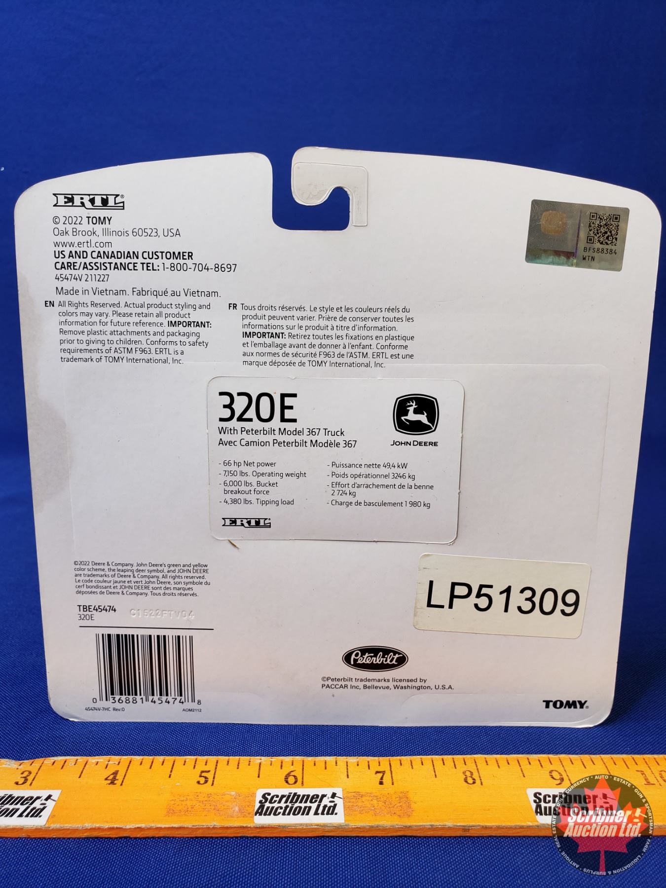 John Deere 320E Skidsteer with Peterbilt Model 367 Truck (Scale 1:64 ...