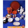 Image 1 : Collector Combo: Tea Cups/Saucers (Incl. "Made in Occupied Japan"); S& P; Cups; Enamel Pitcher; Tin;