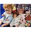 Image 3 : Doll Collection with Wooden Rocking Crib (9 Dolls / Blankets / Clothes) (Crib Measures: 14-1/2"H x 2