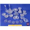 Image 1 : Collector Combo ~ Clear Glassware Group (22pcs) : Decanters; Covered Butter Dishes; Cream; Sugar; De