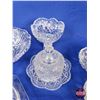 Image 9 : Collector Combo ~ Clear Glassware Group (22pcs) : Decanters; Covered Butter Dishes; Cream; Sugar; De