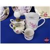 Image 8 : Collector Combo ~ Variety China : Collector Plates; Chintz Cup/Saucer; Creamer; Pitcher; Egg Cups; M