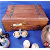 Image 9 : Collector Combo: Copper Kettle; S& P; Mini-Tea Pot; Wood Trinket Chest; etc ! (Chest Measures: 5"H x