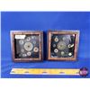 Image 1 : Décor Pieces: Home Interiors Shadow Boxes "Chinese Fortune Coins" (Each Measures: 6"H x 6"W x 1-1/2"