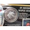 Image 2 : Canada Coin & Stamp: Canada's Historic 20th Century Coins ~ 1998 $5 Dollar Silver Maple Leaf (.9999)