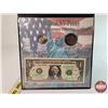 Image 2 : The American Heritage Mint Historic U.S. Coinage Portfolio : The Original NY Penny ~ Coin & Bills in