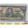 Image 3 : Bank of Canada $20 Bill 1937 : Gordon/Towers #CE1609055 (See Pics for Varieties, Conditions, Serial 