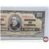 Image 3 : Bank of Canada $100 Bill 1937 : Gordon/Towers #BJ0568641 (See Pics for Varieties, Conditions, Serial