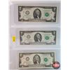 Image 1 : United States $2 Bills (3): 2007 ; 2007; 2003  (See Pics for Varieties, Conditions, Serial Numbers &