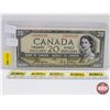 Image 1 : Canada $20 Bill 1954DF "Devil's Face" : Coyne/Towers #AE8089298 (See Pics for Varieties, Conditions,