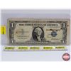 Image 1 : US $1 Bill 1935 Blue Star Replacement Bill "Silver Certificate" : S/N# * 00345360G (See Pics for Var