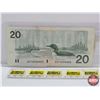 Image 4 : Canada $20 Bill 1991 : Bonin/Thiessen #ASF4554455 (See Pics for Varieties, Conditions, Serial Number