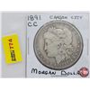 Image 1 : US Morgan Dollar 1891CC (Carson City) (SEE PICS!)