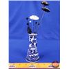 Image 2 : Blue Willow Bud Vase/Hat Pin Holder with Hat Pin Selection (Vase 5"H x 3"Dia) (SEE PICS!)