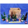 Image 1 : Vintage Soda Bottles with Wood Crate "Gillett's Cream Tartar" - Bottles Incl. 7up; Canada Dry; Prair