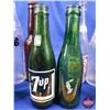 Image 2 : Vintage Soda Bottles with Wood Crate "Gillett's Cream Tartar" - Bottles Incl. 7up; Canada Dry; Prair