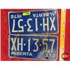 Image 1 : ALBERTA LIC PLATES - Set : 1972 (SEE PICS!)