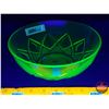 Image 1 : Uranium Glass : Bowl (3"H x 8"Dia) (SEE PICS!)