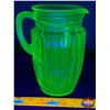 Image 3 : Uranium Glass : Pitcher (8-1/4"H) (SEE PICS!)