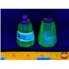 Image 1 : Uranium Glass : S&P Shakers (3"H) (SEE PICS!)