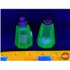 Image 3 : Uranium Glass : S&P Shakers (3"H) (SEE PICS!)