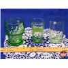 Image 9 : Uranium Glass : Juice Glasses (3) (All Approx 4"H) (SEE PICS!)