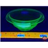 Image 3 : Uranium Glass : Bowl (2-1/4"H x 5-3/7"Dia) (Chipped) (SEE PICS!)