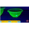 Image 4 : Uranium Glass : Mixing Bowls (2) (Largest 4"H x 8-1/4"Dia) (SEE PICS!)