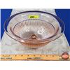 Image 1 : Pink Depression Glass : Mixing Bowl (4-1/4"H x 9-3/4" Dia) (SEE PICS!)