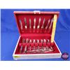 Image 1 : "Community Plate" Silverware in Chest (36pcs) (3"H x 14-3/4"W x 11"D) (SEE PICS!)