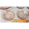 Image 4 : Pink Depression Glass Grouping (8 pcs) : Variety Bowls (2 Large & 6 Small) (Largest Measures: 2-1/2"