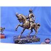 Image 2 : Knight Statues (2) & Hardcover Books (3) (Largest Statue Measures: 10"H) (SEE PICS!)