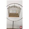 Image 2 : Art Deco Metal Bird Cage with Stand (66"H x 23"Dia) (SEE PICS!)