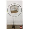 Image 3 : Art Deco Metal Bird Cage with Stand (66"H x 23"Dia) (SEE PICS!)