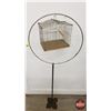 Image 3 : Art Deco Metal Bird Cage with Stand (66"H x 23"Dia) (SEE PICS!)