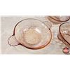 Image 3 : Pink Depression Glass (4) Ice Cream/Dessert Cups (1-1/2"H x 4-1/2"Dia) (SEE PICS!)